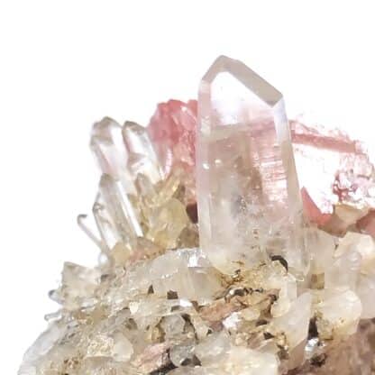 Rhodochrosite & Quartz (Macle), Pasto Bueno, Pérou.