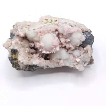 Rhodochrosite, Blende & Galène, Pasto Bueno, Pérou.