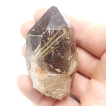 Sagénite (Rutile) dans Quartz, Corinto, Brésil.