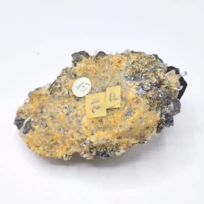 Blende (Sphalérite), Pyrite & Quartz, Huanzala, Pérou.