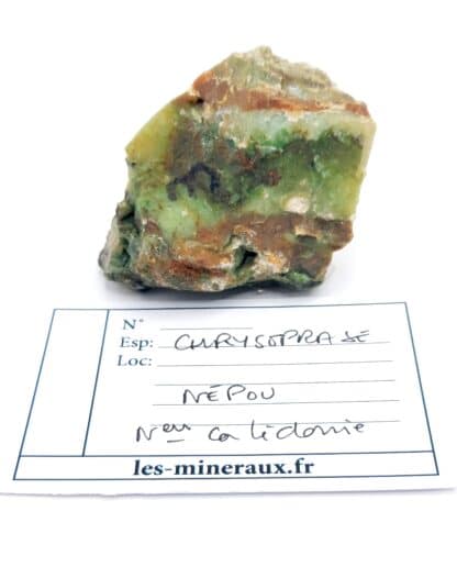 Chrysoprase, Népoui, Nouvelle-Calédonie.