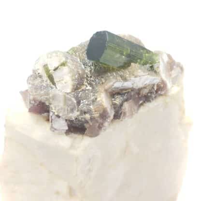 Elbaïte (Tourmaline) & Lépidolite, Virgen de Lapa, Minas Gerais, Brésil.