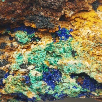 Azurite, Malachite, Nouvelle Calédonie, France.