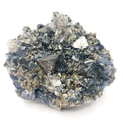 Tétraédrite, Pyrite, Quartz, Mine Casapalca, Lima, Pérou.