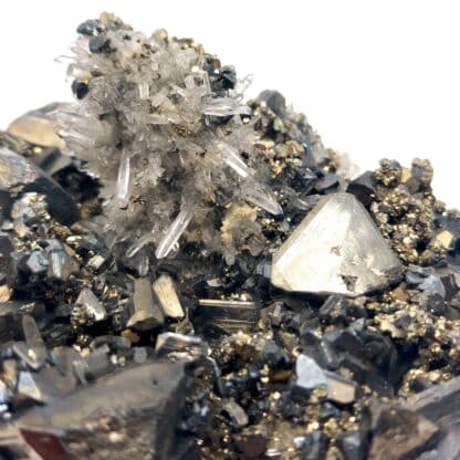 Tétraédrite, Pyrite, Quartz, Mine Casapalca, Lima, Pérou.