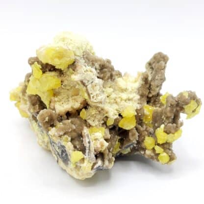 Soufre et Aragonite, Mine de Machow, Pologne.