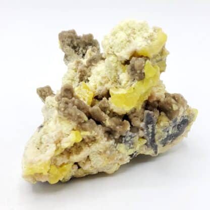 Soufre et Aragonite, Mine de Machow, Pologne.