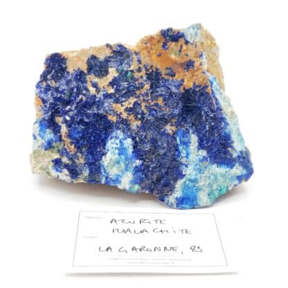 Azurite et malachite, mine de la Garonne au Pradet dans le Var.