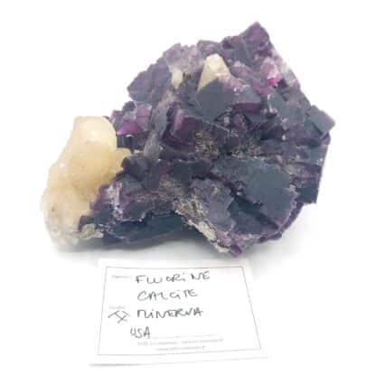 Fluorine et Calcite, Mine de Minerva, Cave-In-Rock, Illinois, États-Unis.