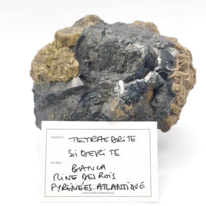 Tétraédrite et Sidérite, Mine des Trois Rois, Banca, Pyrénées-Atlantiques.