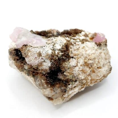 Éosphorite, Zanazziite & Quartz Rose, Minas Gerais, Brésil.Éosphorite, Zanazziite & Quartz Rose, Minas Gerais, Brésil.