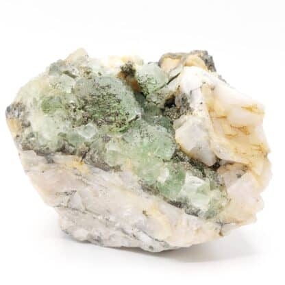 Fluorite verte et pyrite, El Hammam, Maroc.