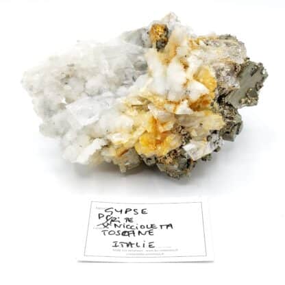 Gypse et Pyrite, mine de Niccioleta, Toscane, Italie.