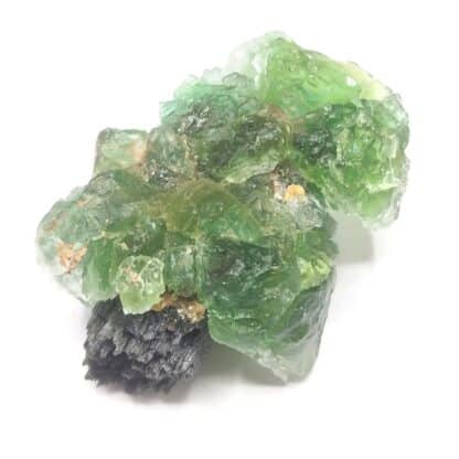 Fluorite verte & Tourmaline (Schorl), Erongo, Namibie.