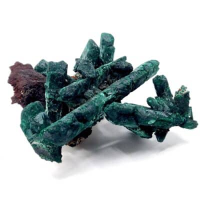 Azurite pseudomorphosée en malachite, Puits XII, Touissit, Maroc.