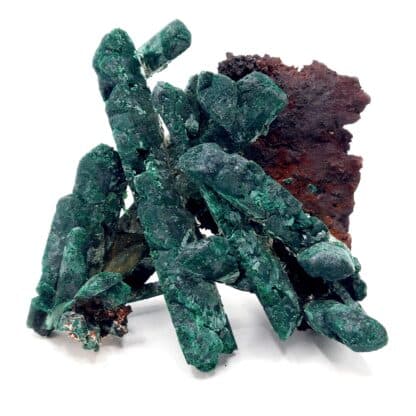 Azurite pseudomorphosée en malachite, Puits XII, Touissit, Maroc.