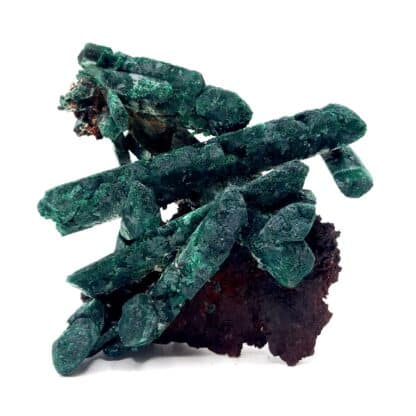 Azurite pseudomorphosée en malachite, Puits XII, Touissit, Maroc.