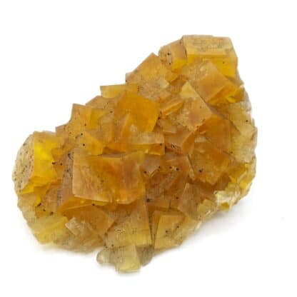 Fluorite jaune, Gersdorf, Mittelsachsen, Saxe, Allemagne.