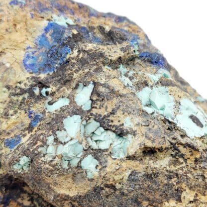 Azurite, Malachite, Chrysocolle, Morenci, Arizona, États-Unis.