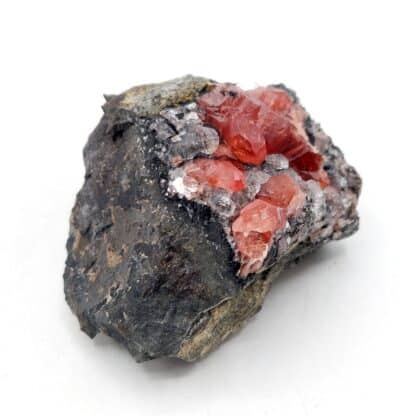 Rhodochrosite, fluorite, Mine d'Uchucchacua, Lima , Pérou.