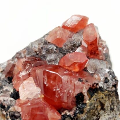 Rhodochrosite, fluorite, Mine d'Uchucchacua, Lima , Pérou.