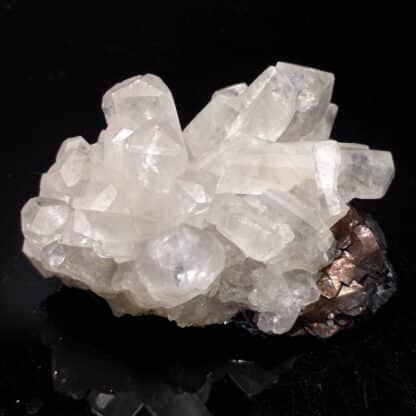 Calcite sur Galène, Rookhope, Cumberland, Royaume-Uni.